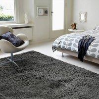 FurnitureboxUK Selby Charcoal Grey Shaggy Rug | Size: 200cm x 290cm
