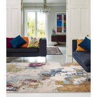 FurnitureboxUK Ruddick Multicoloured Distressed Rug | Size: 120cm x 170cm