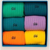 Oswin Hyde Men Bold Six 6-Pack Mens Cotton Socks