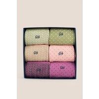 Oswin Hyde Men Pastel Heaven 6-Pack Mens Cotton Socks