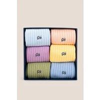 Oswin Hyde Men Pastel Classics 6-Pack Mens Cotton Socks