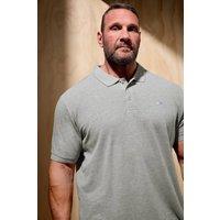BadRhino Men Short Sleeve Polo Shirt in Grey | Size: 5-6X-Large
