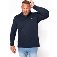 BadRhino Men Long Sleeve Polo Shirt in Dark Navy | Size: 2X-large