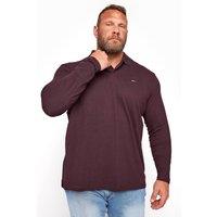 BadRhino Men Long Sleeve Polo Shirt in Red | Size: X-Large