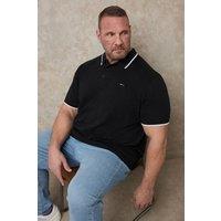 BadRhino Men Short Sleeve Polo Shirt in Black | Size: X-Large