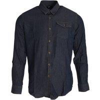 Premier Men Jeans Stitch Long Sleeve Denim Shirt in Indigo | Size: X-Large