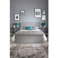 Aspire Chesterfield Ottoman Bed Grey | Size: Small Double