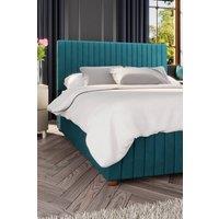 Laurence Llewelyn-Bowen Estella Ottoman Storage Bed in Plush Velvet Fabric, Custom Made in Emerald | Size: Small Double