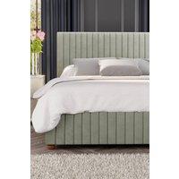 Laurence Llewelyn-Bowen Estella Ottoman Storage Bed in Plush Velvet Fabric, Custom Made in Duck Egg Blue | Size: Small Double