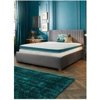 Aspire Premium Plush-Medium Split Comfort Mattress Topper in White | Size: Super King