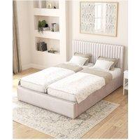 Aspire Grant Electric Adjustable Bed Upholstered in Plush Velvet Fabric with Pocket Sprung Mattress UK Made in Light Grey | Size: Super King