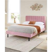 Aspire Rosella Upholstered Bed in Pink | Size: Small Double