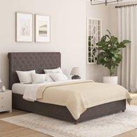 Aspire Taylor Ottoman Storage Bed Frame in Saxon Twill Fabric in Charcoal | Size: Super King