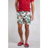 Weird Fish Men Belukha Printed Swim Shorts in Light Green | Size: 34