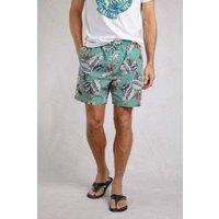 Weird Fish Men Belukha Printed Swim Shorts in Duck Egg Blue | Size: 38
