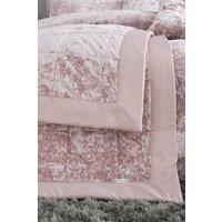 Catherine Lansfield 'Crushed Velvet' Bedspread in Pink