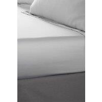 Catherine Lansfield 'Silky Soft Satin' 30cm Depth Sheet in Silver | Size: Super King Fitted