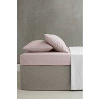 Catherine Lansfield 'Easy Iron Percale' Combed Polycotton 35cm Depth Sheet in Pink | Size: Super King Fitted
