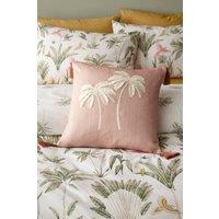 Catherine Lansfield 'Paradiso Tufted Palm' Cushion in Pink | Size: 45cm x 45cm