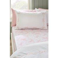 Catherine Lansfield 'Bow' Fitted Sheet in Pink | Size: Super King Fitted