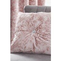Catherine Lansfield 'Crushed Velvet' Cushion in Pink | Size: 55cm x 55cm