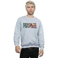 Marvel Comics Men Infill Logo Sweatshirt in Grey | Size: 2X-large