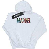 Marvel Comics Men Infill Logo Hoodie in White | Size: 3X-Large