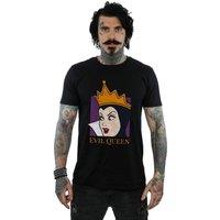 Disney Men Evil Queen Cropped Head T-Shirt in Black | Size: Small