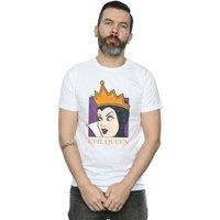 Disney Men Evil Queen Cropped Head T-Shirt in White | Size: 3X-Large