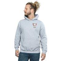 Disney Men Moana Pua The Pig Breast Print Hoodie in Grey | Size: Medium
