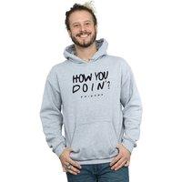 Friends Men How You Doin? Hoodie in Grey | Size: 2X-large