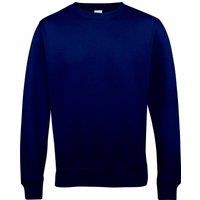 AWDis Just Hoods Crew Neck Plain Sweatshirt (280 GSM) in Navy | Size: 4X-Large