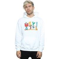 Disney Men Mickey Mouse Friends Hey Hoodie in White | Size: 3X-Large