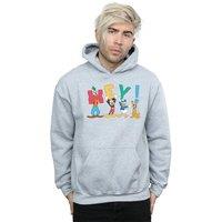 Disney Men Mickey Mouse Friends Hey Hoodie in Grey | Size: Medium