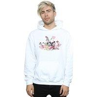 Disney Men Mickey Mouse Love Friends Hoodie in White | Size: 3X-Large