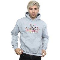 Disney Men Mickey Mouse Love Friends Hoodie in Grey | Size: large