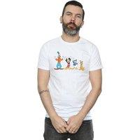 Disney Men Mickey Mouse Friends T-Shirt in White | Size: Small