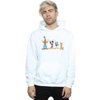 Disney Men Mickey Mouse Friends Hoodie in White | Size: 2X-large