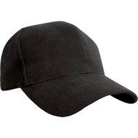 Result Men Pro Style Heavy Brushed Cotton Baseball Cap Pack of 2 in Black