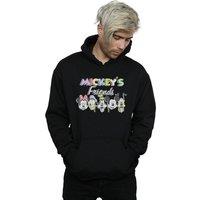 Disney Men Mickey Mouse Friends Faded Nostalgia Hoodie in Black | Size: Small