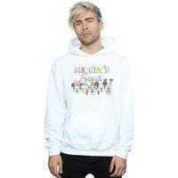 Disney Men Mickey Mouse Friends Faded Nostalgia Hoodie in White | Size: 5X-Large