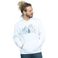 Disney Men Frozen Anna Sven And Olaf Hoodie in White | Size: 2X-large