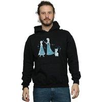 Disney Men Frozen Magic Snowflakes Hoodie in Black | Size: 2X-large