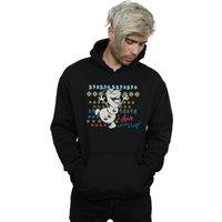 Disney Men Frozen I Love Warm Hugs Hoodie in Black | Size: 2X-large