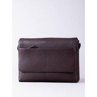 Lakeland Leather Men 'Crummock' Leather Laptop Messenger Bag in Brown