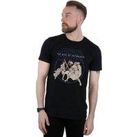 Disney Men Star Wars The Rise Of Skywalker Rey And Kylo Combat T-Shirt in Black | Size: 3X-Large
