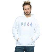 Disney Men Frozen 2 Elements Symbols Hoodie in White | Size: 3X-Large