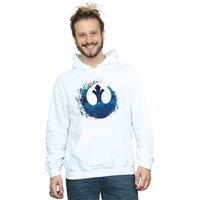 Disney Men Star Wars The Rise Of Skywalker Resistance Symbol Wave Hoodie in White | Size: Medium