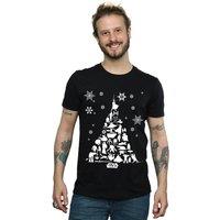 Star Wars Men Christmas Tree T-Shirt in Black | Size: 3X-Large