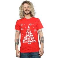 Star Wars Men Christmas Tree T-Shirt in Red | Size: large